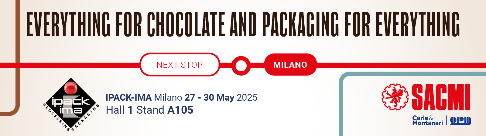 SACMI Packaging & Chocolate at Ipack-Ima 2025, sustainable solutions for responsible packaging