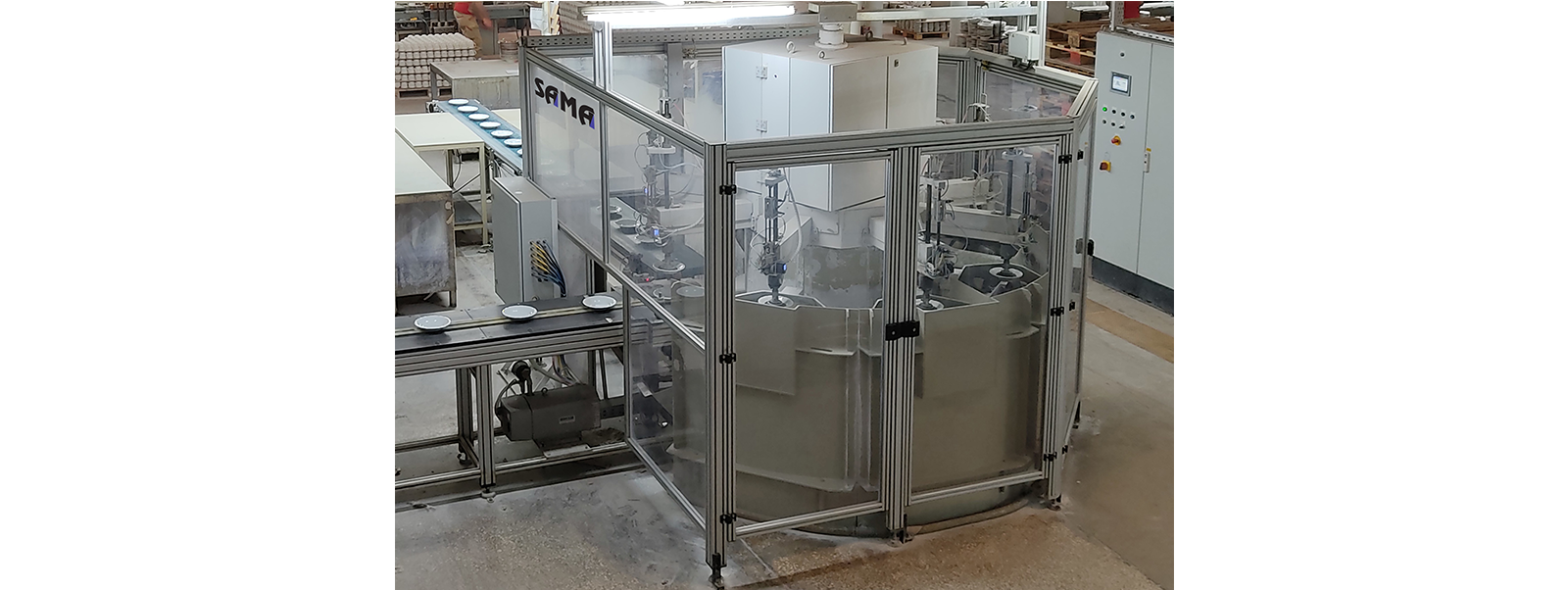 Güral Porselen elige el carrusel de acabado de piezas cocidas UPM-8 de SACMI-Sama